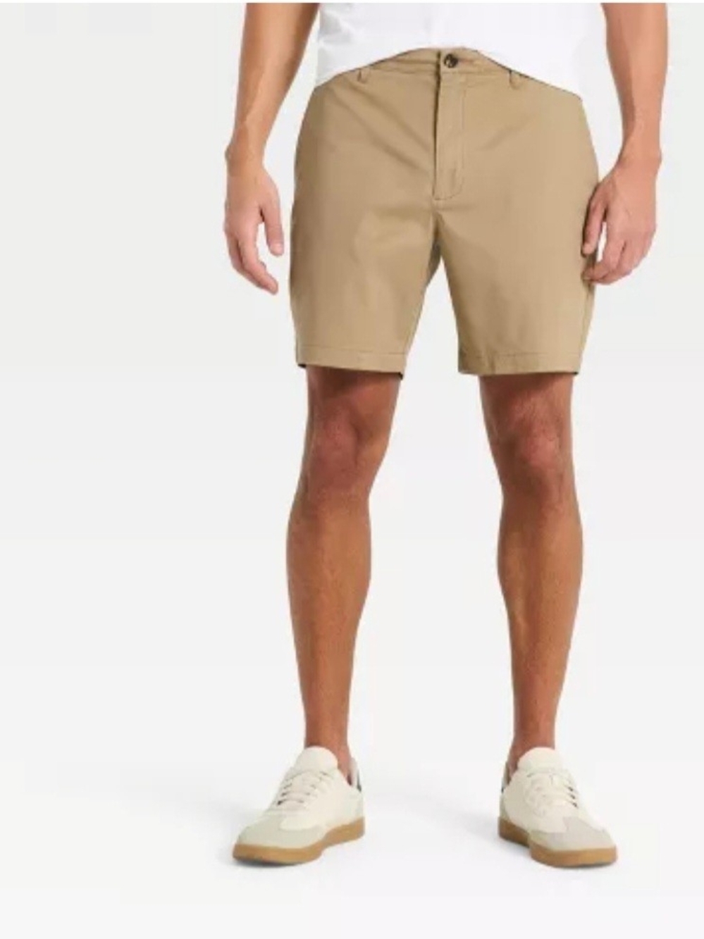Goodfellow & Co Tan Flat-Front Chino Shorts